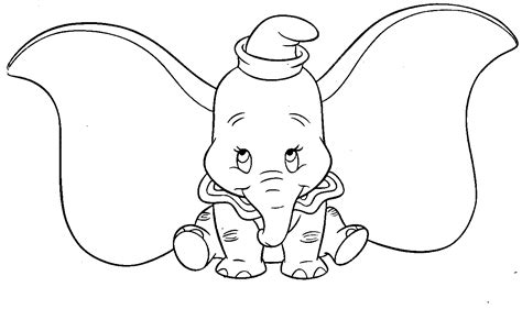 Dumbo coloring page to download - Dumbo Coloring Pages for Kids