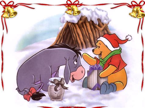 Winnie the Pooh and Eeyore at Christmas Wallpaper – Christmas Cartoons