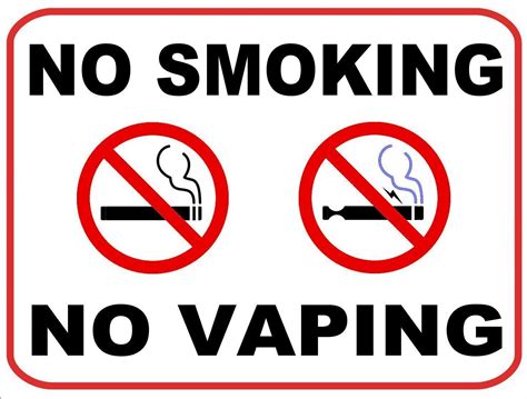 "No Smoking No Vaping" Laminated Office Warehouse Business Sign | eBay