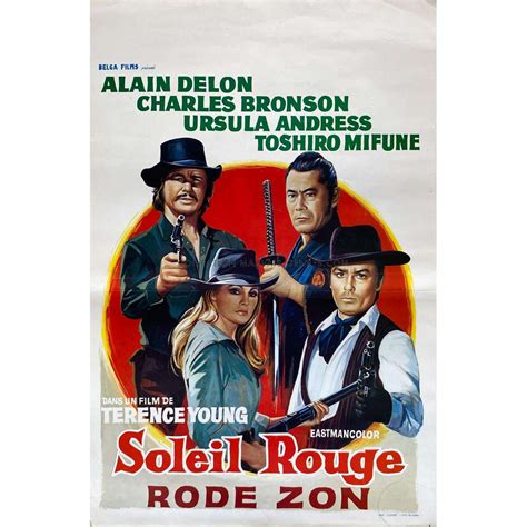 RED SUN Belgian Movie Poster - 14x21 in. - 1971