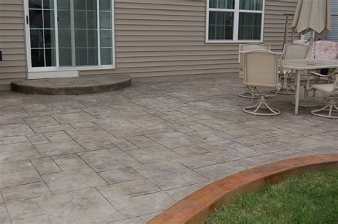 Stamped Concrete Patio - Upright Fences Downright Patios