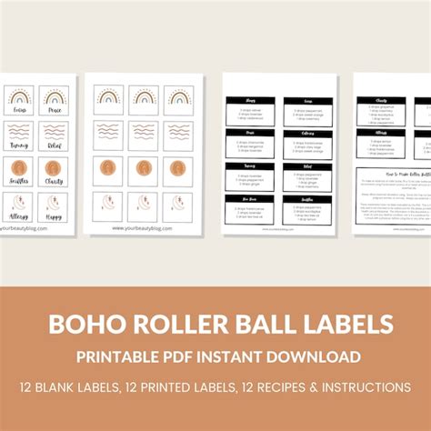 Roller Bottle Labels - Etsy