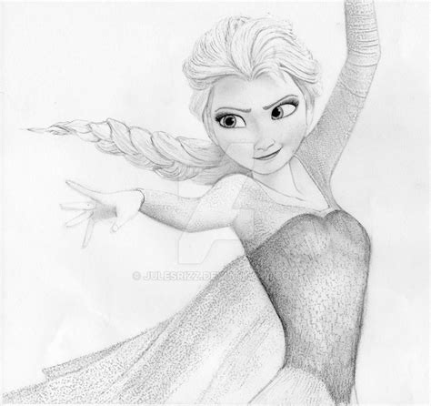 Elsa sketch from Disney's Frozen by julesrizz on DeviantArt