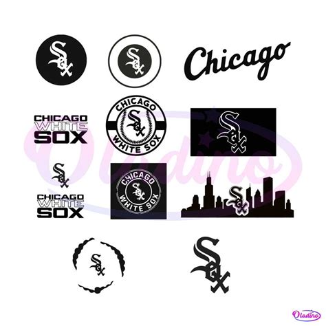 Bundle Chicago White Sox Logo Svg Cutting Digital File