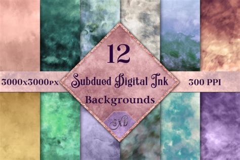 Subdued Digital Ink Backgrounds Graphic by SapphireXDesigns · Creative ...