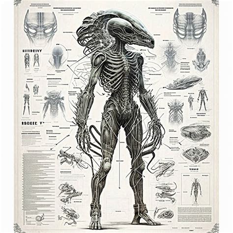 Xenomorph Anatomy:A Highly Detailed Medical Poster by DigitalArtwww on DeviantArt