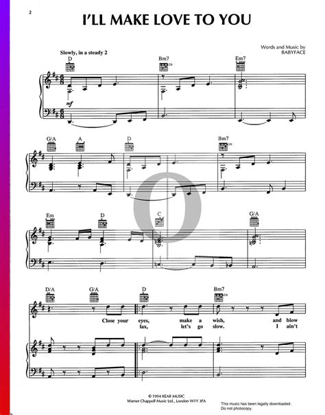 I'll Make Love To You (Boyz II Men) Piano Sheet Music - OKTAV