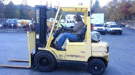 2000 Hyster 50 Forklift - YouTube