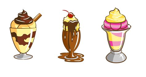 Cartoon Sundae Set 966023 Vector Art at Vecteezy