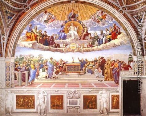 Disputation of the Holy Sacrament (La Disputa) [detail: 1a] - Raphael ...