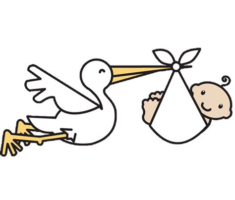 baby shower clip art stork - Clip Art Library