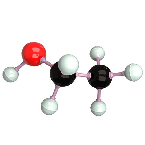 Ethanol Molecule - 3D Model by KhaganFX