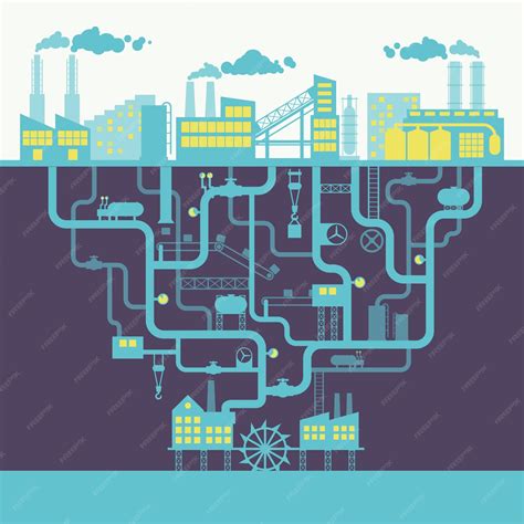 Free Vector | Industry background print