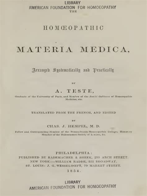 Materia: Medica | PDF | Homeopathy | Chemical Substances