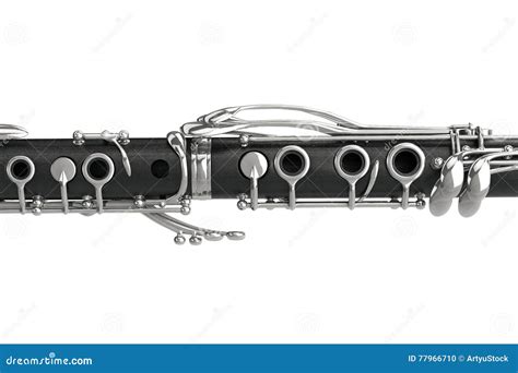 Clarinet Wind Instrument, Close View Stock Illustration - Illustration ...