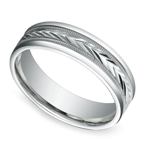 Harvest Milgrain Men's Wedding Ring in Palladium