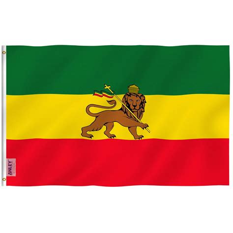 Buy Anley [Fly Breeze 3x5 Foot (90 X 150cm) Ethiopia with Lion - Vivid Color and UV Fade ...