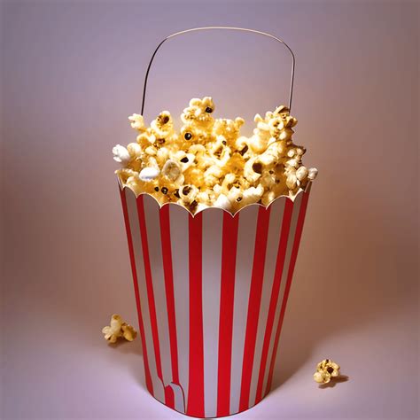 High Resolution Popcorn Bucket with Butter · Creative Fabrica