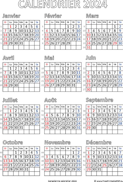 Calendrier Canadien 2024 Best The Best Famous - Printable Calendar for ...