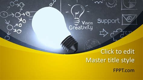 Free Education Chalkboard & Light Bulb PowerPoint Template - Free PowerPoint Templates