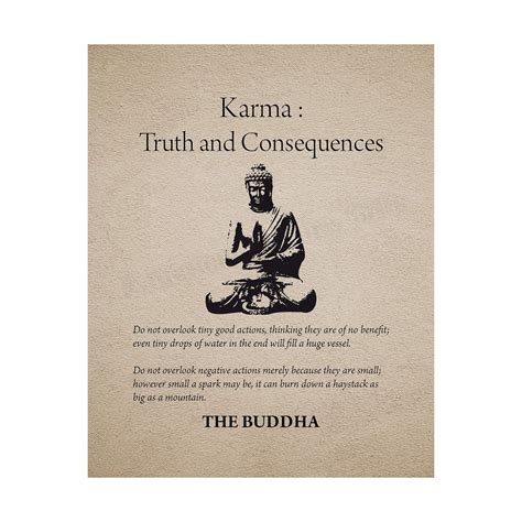 Amazon.com: Buddha-"Karma-Truth & Consequences" Spiritual Quotes Wall Art- 8 x 10" Modern ...