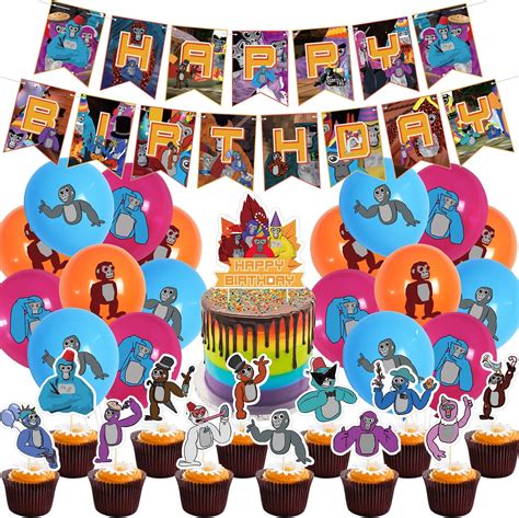 Amazon.com: Gorilla Tag Birthday Party Supplies VR Game Party ...