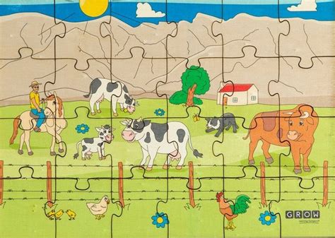 Grow Learning Company 24 Piece Puzzle: Dairy Farm (in a box) - Curious Kids