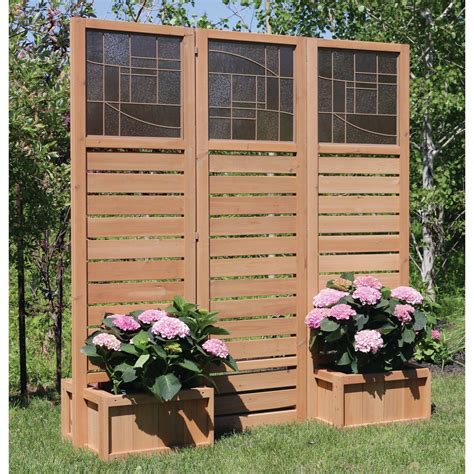 Yardistry Langdon Privacy Screen with Planters | Privacy screen outdoor ...