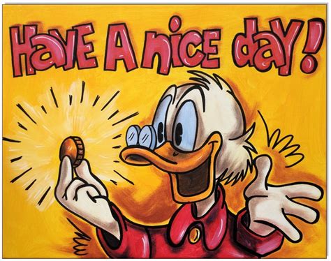 KLAUSEWITZ: ORIGINAL ACRYL AUF LEINWAND COMIC ART: DAGOBERT DUCK ...