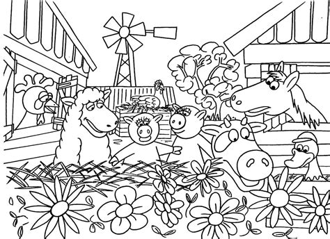 Cartoon Farm Animals coloring page - Download, Print or Color Online for Free