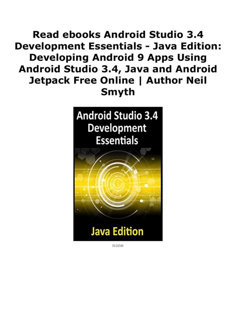 Read ebooks Android Studio 3.4 Development Essentials - Java Edition ...