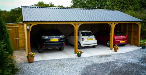 Wooden Carports in Devon by Shields Garden Buildings