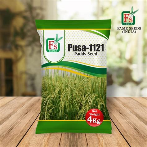 Natural Brown Pusa 1121 Paddy Seeds, 10%, Packaging Size: 4kg at Rs 150 ...