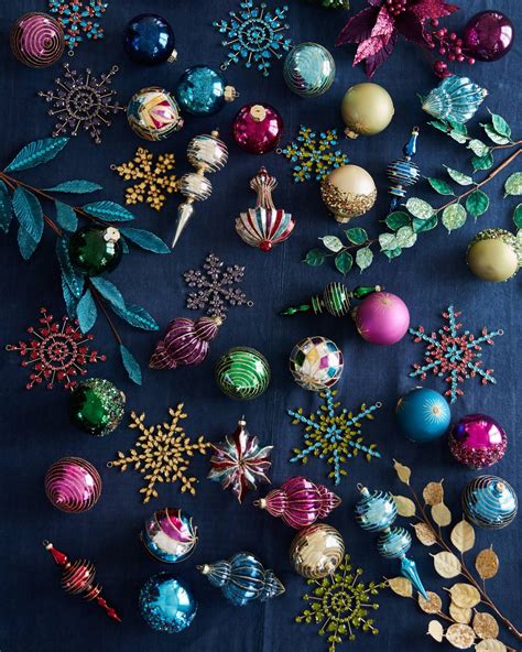 Inspired by precious gems, this Christmas ornament set features balls, finials, an… | Christmas ...