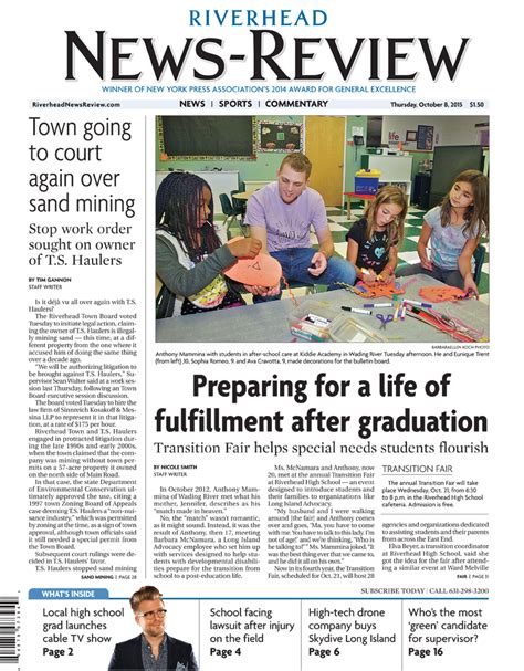 A look back at all 52 News-Review covers from 2015 - Riverhead News Review