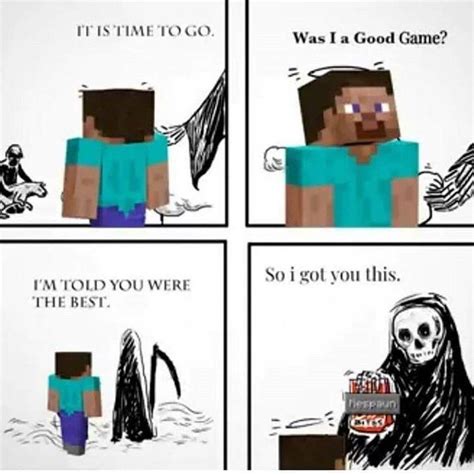 Legend never die | Minecraft memes, Minecraft funny, Funny gaming memes