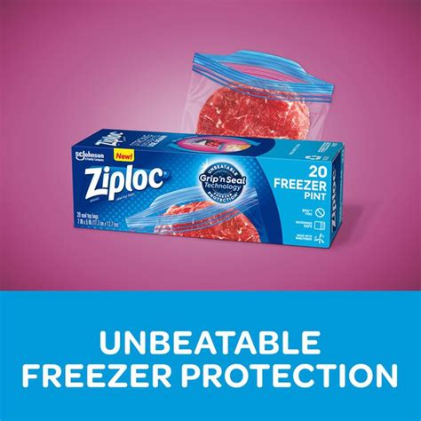 Ziploc Freezer Bags Pint (20 ct) - Instacart