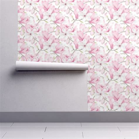 magnolia wallpaper - j9design - Spoonflower