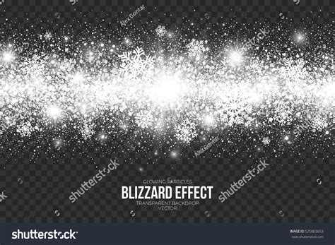 Snow Blizzard Effect On Transparent Background Stock Vector (Royalty ...