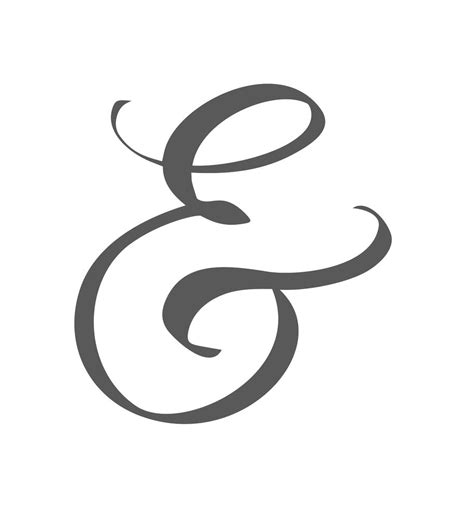 Custom decorative ampersand isolated on white. Hand written calligraphy ...