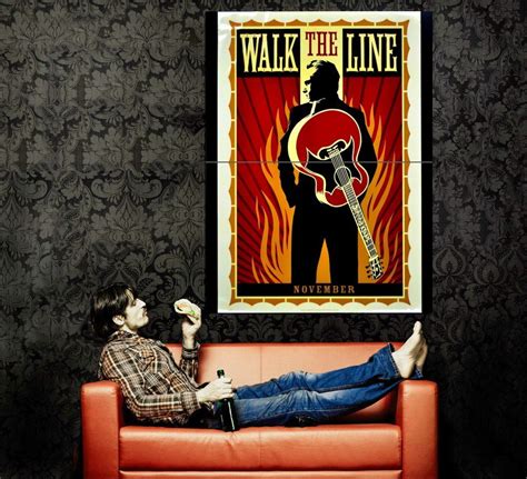 Johnny Cash Walk The Line Art Music Huge 47x35 Print POSTER