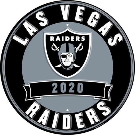 Wholesale Round Aluminum Sign - Raiders