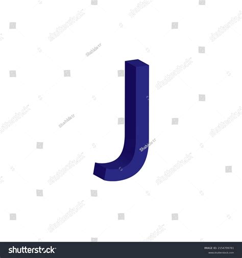 Blue Colour 3d Letter J Simple Stock Vector (Royalty Free) 2154799781 ...