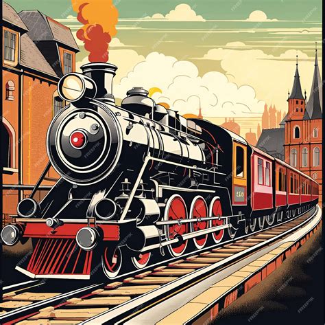 Premium Vector | Locomotive steam train vector