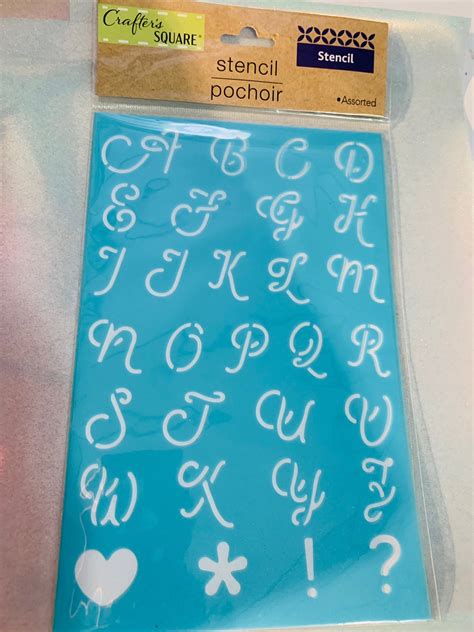 Alphabet Stencil Fancy Lettering Crafters Square New - Etsy