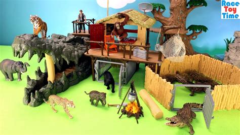 Schleich WildLife Crocodile Jungle Research Playset Plus Animal Toys ...