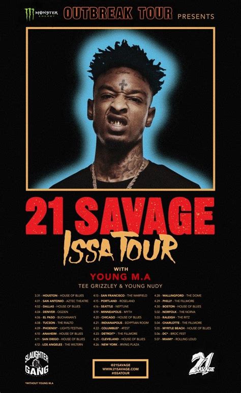 21 savage issa tour | Tour posters, Album art design, 21 savage