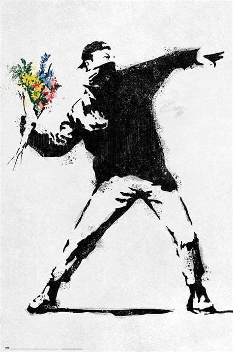 Poster Banksy - The Flower Thrower | Wall Art, Gifts & Merchandise ...