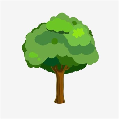 Hand Drawn Cartoon Tree Material, Tree Clipart, Tree Logo, Greenery PNG ...