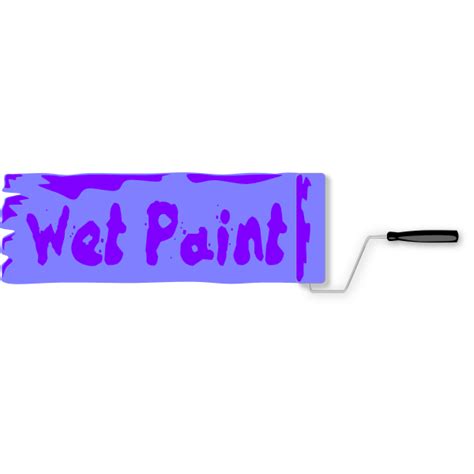 Wet paint sign vector image | Free SVG